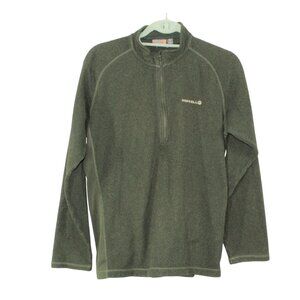 Merrell Pullover Green Quarter Zip Long Sleeve Fleece Hiking Top Green Medium